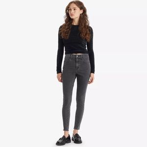 Levi's 720 High Rise Super Skinny Black Acid Wash